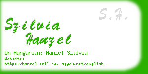 szilvia hanzel business card